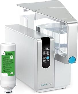 AquaTru Classic Alkaline Countertop Water Purifier | Certified 4-Stage Reverse Osmosis System Removes 84 Contaminants Including Forever Chemicals, Lead & Fluoride | Adds Minerals | No Plumbing