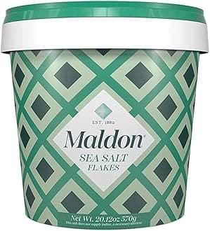 Salt, Sea Salt Flakes, 20.12 oz (570 g), 6 Count, Resealable Tub, Kosher, Natural, Handcrafted, Gourmet, Pyramid Crystals