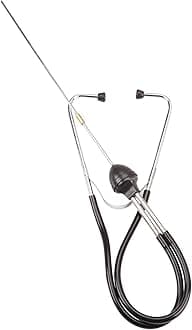 CT0998 3pc Mechanics Stethoscope Set – 350mm Metal Probe | Flexible Vinyl Tubing | Super Sensitive Ear Pieces | Ideal for Locating Engine Block Faults