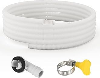 HOXHA 20 Ft Air Conditioner Drain Hose Kit Plastic Tubing for AC Condensate Flexible Drain Hose for Mini Split AC Portable AC Washer Dishwasher Faucet