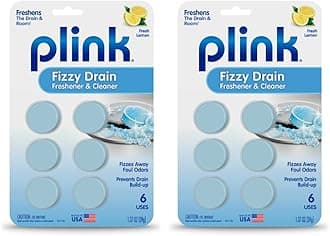 Plink Fizzy Drain Cleaner, 6 Count (Pack of 2), Lemon Scent
