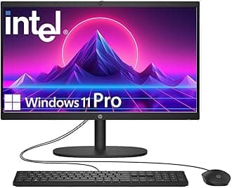 HP 2025 22" FHD All-in-One Desktop Computer • The New Version for Everyday Use • Latest 13th Gen Intel Quad-Core CPU • 16GB DDR5 • 128GB Storage • HDMI • Type-C • Wi-Fi • HD Webcam • Win11 Pro • Black
