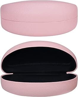 Hard Shell Sunglasses Case,PU Leather Classic Large Glasses Case for Women Men Lady