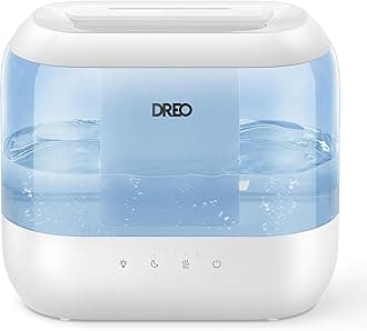 Humidifiers for Bedroom, 4L Top Fill for Large Room, 36H Runtime, 28 dB Quiet Supersized Cool Mist Air Humidifier for Baby Nursery, Plants, Indoor, Night Light, Easy to Clean & Fill, Blue