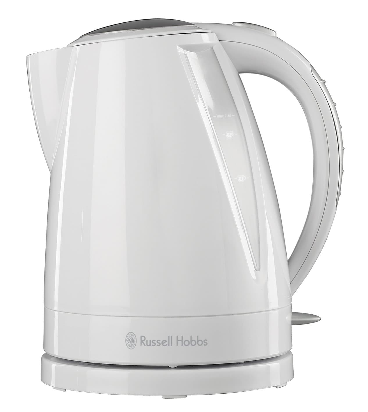 Russell Hobbs Plastic Buxton Kettle with Concealed 3 kW Element, 1.6 L - White