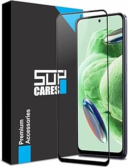 SupCares Tempered Glass for Redmi Note 12 (6.67 Inch) With Installation Kit | Military-Grade Gorilla Screen Protector | Edge to Edge Coverage | Black