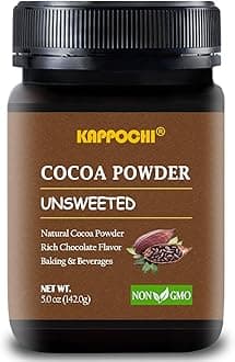 KAPPOCHI Cocoa Powder, Unsweetened Cocoa Powder for Cooking & Baking, Rich Chocolate Flavor, Non-GMO, Gluten-Free, 5.0oz(142.0g)