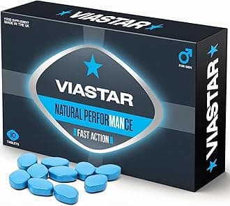 Viastar | 10 Tablets | 100% Strong and Natural, Exclusively for Men, Easy to Swallow Pills, Manufactured in The UK.