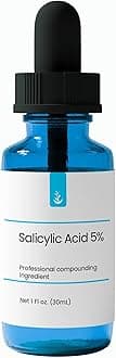 Salicylic Acid 5% Solution (30 mL) by Organic Gentle Exfoliating Peel/Mask for Smoother & Clearer Skin, Treats Blackheads, Acne & Clogged Pores