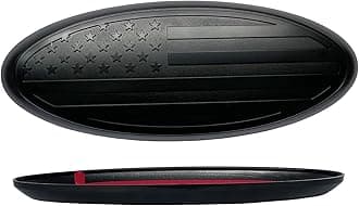 Replacement for Ford Emblem,9 inch Overlay Emblem Front Grille Tailgate Rear Oval American Black Flag Badge for Ford F150 04-14, 11-14 Edge, 11-16 Explorer, 06-11 Ranger, 07-14 Expedition