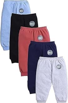EIOUnisex Cotton Pajama Pants for Boys & Girls Combo Pack | Kids & Baby Soft Sleepwear Pyjamas Combo Pack | Toddler Breathable Nightwear Bottoms