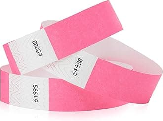 200 WristCo Neon Pink Tyvek Wristbands for Events Tamper-Proof Design & Fluorescent Color Prevent Reuse Premium-Grade Bracelets for Hospital & Medical ID, Party & VIP Identification