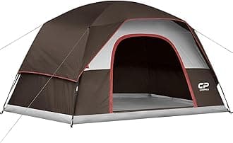 CAMPROS Tent 6/8 Person Camping Tents, Waterproof Windproof Family Dome Tent with Top Rainfly, Large Mesh Windows, Double Layer, Easy Set Up, Portable with Carry Bag, for All Seasons