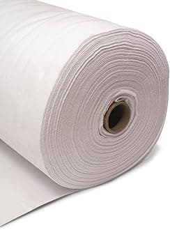 Acrylic Felt Fabric 60 Inch 150cm Wide - Sewing Craft Material - Black, White, Yellow, Green, Brown, Orange, Grey, Blue, Red, Pink, Purple - Felt Sheets for Crafting & Decorations(White, 2m)