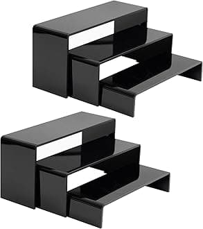 6 Pack Black Acrylic Shoe Risers