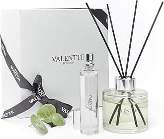 – Valentte Luxury Scented Reed Diffuser & Room Mist Gift Set, Essential Oil Aroma for Home, Long Lasting Fragrance, Made in the UK (Lemongrass & Rosemary 100ml & 30ml) – Gift for Her