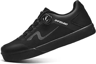 SANDUGOMTB Mountain Bike Cycling Shoes for Men,2 Bolts Suitable All SPD Pedals(XC/AM), Compatible with Peloton Lightweight and Comfortable,Black