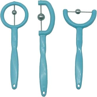 3pcs Kids Tongue Tip Lateralization Elevation Tools Tongue Tip Exercise Set Oral Muscle Training Tool Autism Speech Therapy Tools (Light Blue)