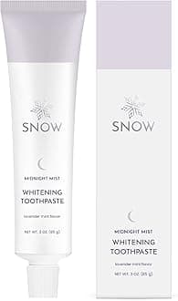 SNOW Whitening Toothpaste, Midnight Mist Night PM Toothpaste, No Fluoride, No Sulfate, Non-GMO Snow Toothpaste Whitening Teeth Oral Care Product - Lavender & Mint Flavor (Midnight Mist)