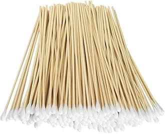 Yinghezu 200 Pcs Count 6" Inch Long Cotton Swabs with Wooden Handles Cotton Tipped Applicator, Cleaning with Wood Handle for Oil Makeup Gun Applicators, Eye Ears Eyeshadow Brush and Remover Tool