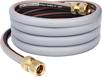 Abimars Garden Short Hose Pipe 1/2” with 2 PCS 1/2'' Brass Hose Pipe Connectors, 3m Hose Pipe Extension kit, Garden Hose Pipe Extension to Connect Hose Reel to Your Tap