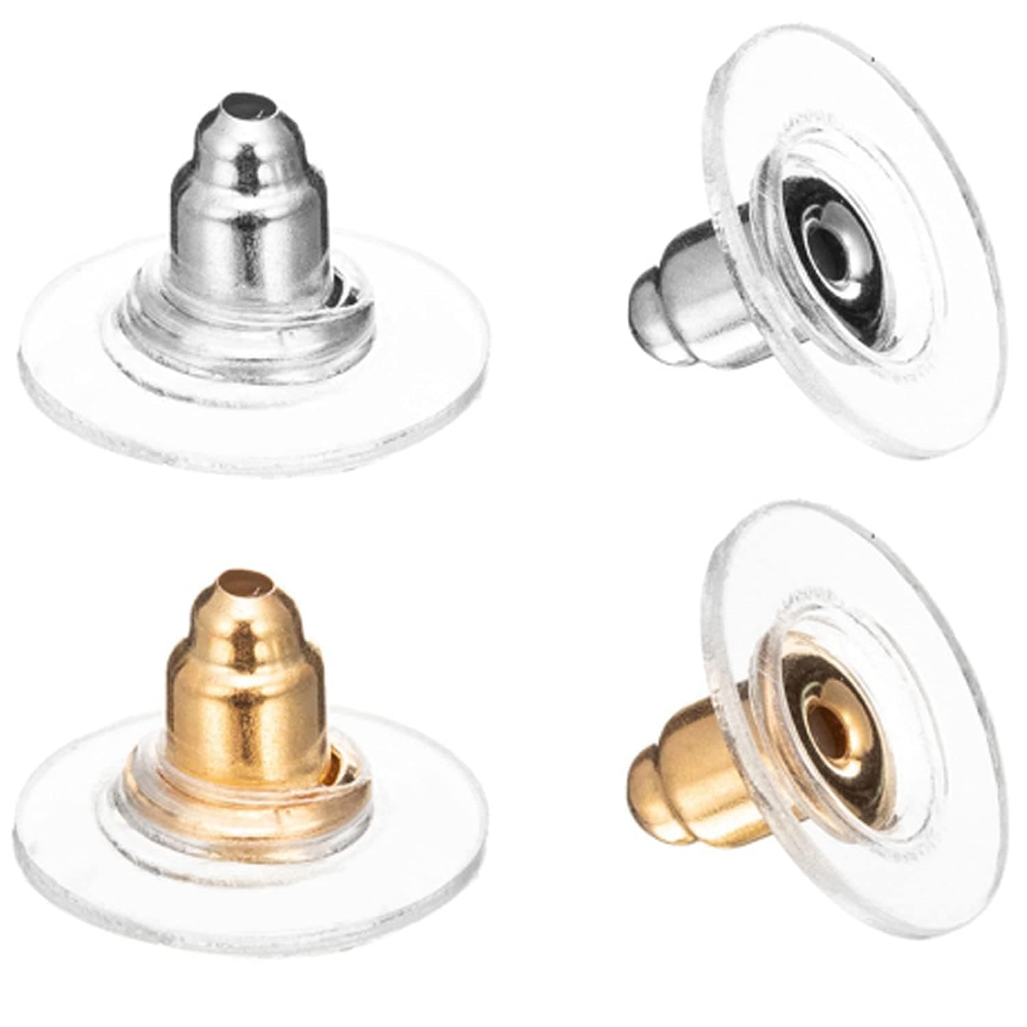 - DSOMHZ Earring Backs-Earring Backs for Droopy Ears/Studs/Heavy Earring -100pcs Earring Lifters Bullet Clutch (Silver and Gold)