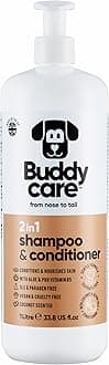2in1 Dog Shampoo & Conditioner by Buddycare | Coconut Scented | with Aloe Vera and Pro Vitamin B5 (33.8oz)