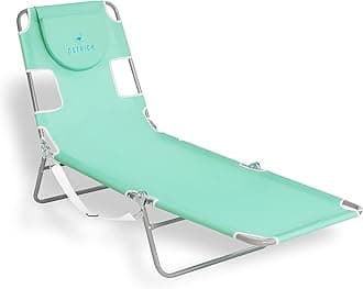Ostrich the Original Chaise 72 x 22 Inch Lounge Portable Reclining Lounger, Outdoor Patio, Beach, Lawn, Camping, or Pool Tanning Chair, Teal