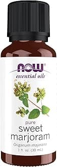 NOW Essential Oils, Marjoram Oil, Normalizing Aromatherapy Scent, Cold Pressed, 100% Pure, Vegan, Child Resistant Cap, 1-Ounce