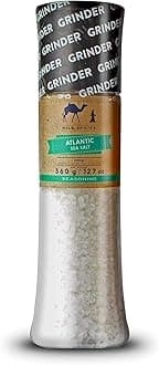 Sea Salt Giant Grinder -360g/12.7oz Easy To Use Salt Mill With Fresh Atlantic Sea Salt A High Grade Replacement To Regular Table Salt