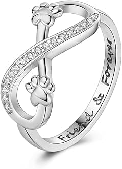 NARMO 925 Sterling Silver Rings for Women Evil Eyes Rings Entwined Line Cubic Zirconia Rings Simple Stackable Finger Rings Engagement Ring Personality Rings Size 6-9