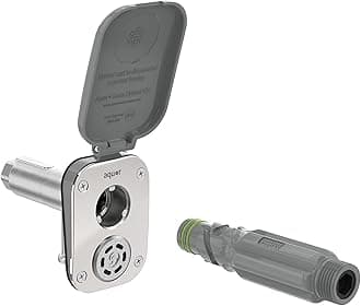 Aquor House Hydrant V2+ Frost Free Outdoor Faucet, Anti Siphon Valve with Quick Connect, Frost Proof Flush Wall Hose Bib, 2 inch Stem, 4-1/2 inch Install Depth, Slate Gray