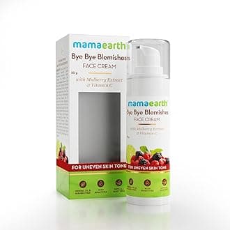 Mamaearth Bye Bye Blemishes Face Cream | With Mulberry Extract & Vitamin C | Brightens Skin, Reduces Blemishes & Fades Marks | Non-Greasy, Dermatologically Tested, Toxin-Free | All Skin Types | 30ml