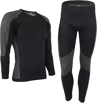 ALPIDEX Men's Thermal Underwear, Functional Thermal Underwear Set - breathable, warming and quick-drying