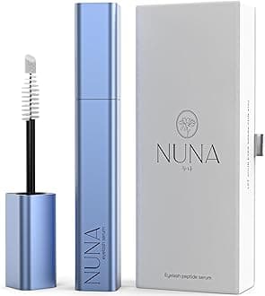 NUNA Eyelash Growth Support Serum 6ml – Eye Lash and Eyebrow Enhancing Serum for Women & Men with Biotin - Korean Multi Peptide & Natural Extracts – Promotes Fuller and Longer Lashes - 6 Month Supply