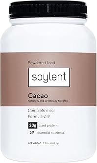 - Complete Nutrition Meal Replacement Protein Powder, Cacao - Plant Based Vegan Protein, 39 Essential Nutrients - 36.8oz