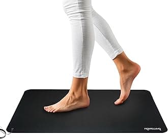 Grounding Mat Earthing Pad - Earth Grounded Sleep Bed Pad - Ground Chair Desk Mat for Feet Body Yoga Improve Sleeping (16" x 27")