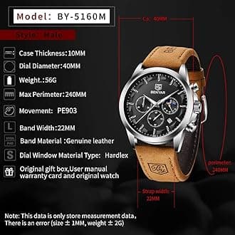 BY BENYAR Watch for Men Stylish Business Analog Quartz Stainless Steel Waterproof Luminous Date Luxury Casual Wrist Watch