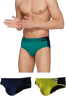 XYXX Men's Underwear Dualist IntelliSoft Modal Brief Pack of 3