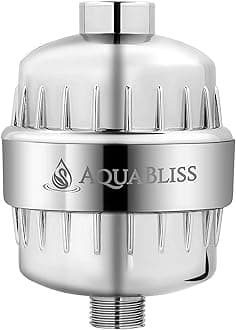AquaBliss High Output 15-Stage Shower Filter - Reduces Dry Itchy Skin, Dandruff, Eczema Dramatically Improves The Condition Your Skin, Hair Nails - Chrome (SF100)