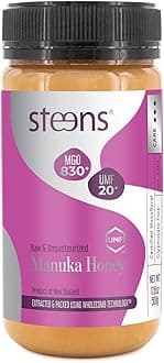 Steens Manuka Honey - MGO 830+ - Pure & Raw 100% Certified UMF 20+ Manuka Honey - Bottled and Sealed in New Zealand - 17.6 Ounce (Pack of 1) New Version