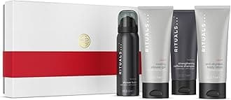 Homme Gift Set, S - Men's Skin Care Gift Set with 4 Invigorating Personal Care Products with Bamboo, Mint and Cedar Wood