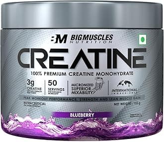 Creatine [155g, 50 Servings]| Blueberry | Micronized Creatine Monohydrate To Support Lean Muscle Repair & Recovery|Increase Strength&Athletic Performance,Powder, 1 count