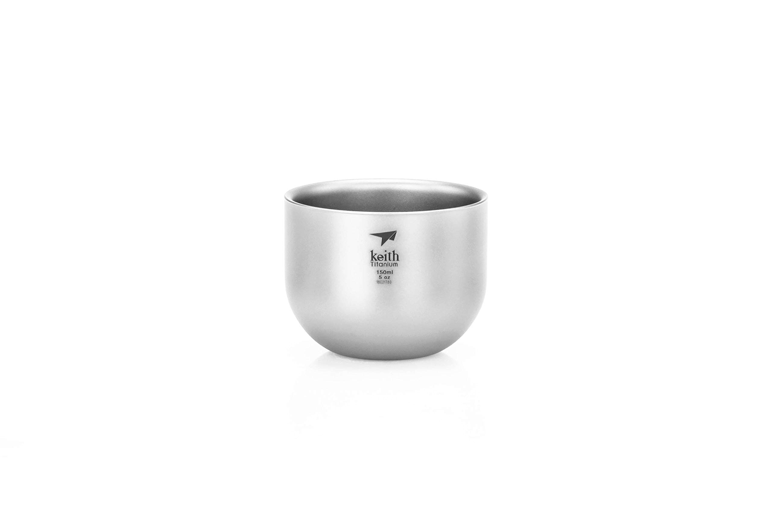 KEITH TITANIUMTi3906 Double-Wall Tea Cup – 5.1 fl oz