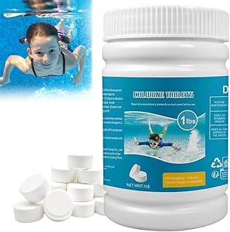 1 lbs Chlorine Tablets for Pool, Chlorine Tabs Pool Multifunctional Pool Cleaning Tablets Single 1 Inch Chlorine Tablets Accessories Cleaning (23 x 23 g)