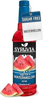 Sugar-Free Watermelon Syrup, Flavored Syrup for Drinks, Cocktails, Lemonades, Iced Teas, and Desserts – 25.4 fl oz