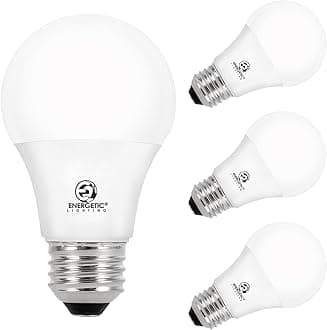 60W Equivalent A19 LED Light Bulb, Soft White 2700K, E26 Standard Base, UL Listed, Non-Dimmable LED Light Bulb, 15000 Hrs, 4 Pack
