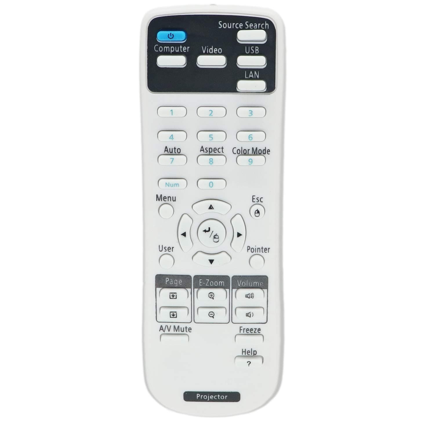 Gotronic Projector Remote Controller for Epson EB-1970W EB-1975W EB-1980WU EB-1985WU H619A H619B H620B H622B PowerLite 1970W PowerLite 975W PowerLite 1980WU PowerLite 1985WU Replacement Projectors