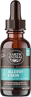 Earth Animal Allergy and Skin, 60mls, Daily Allergen Protection for Dogs and Cats