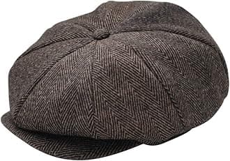jerague Wool Newsboy Cap for Men Women - Classic Vintage Gatsby Lvy Cabbie Hat Flat Beret Cap Adjustable Size